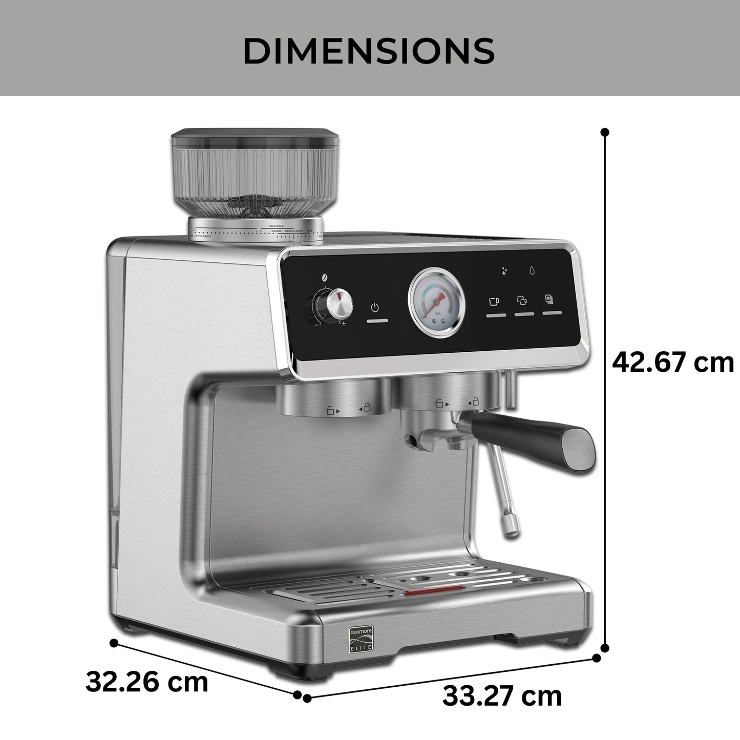 Kenmore Automatic Tamping Espresso Coffee Machine