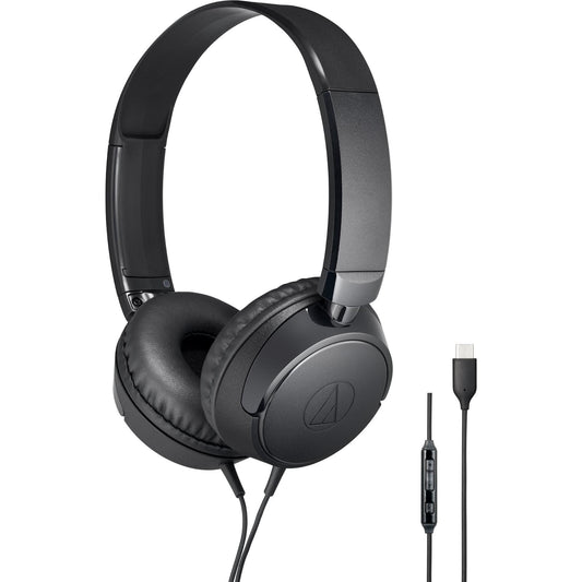 Audio-Technica ATH-S120 USB-C On-Ear Headphones (Black)
