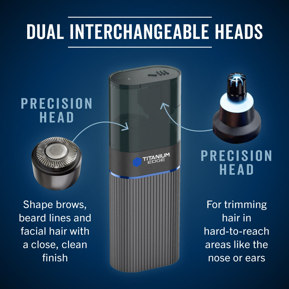 Microtouch Titanium Edge Cordless Ear, Nose and Face Trimmer
