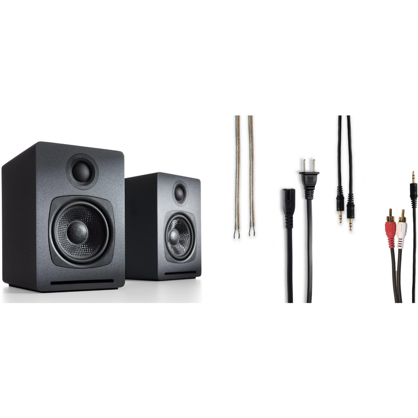 Audioengine A1 Wireless Bookshelf Speakers (Dark Grey)