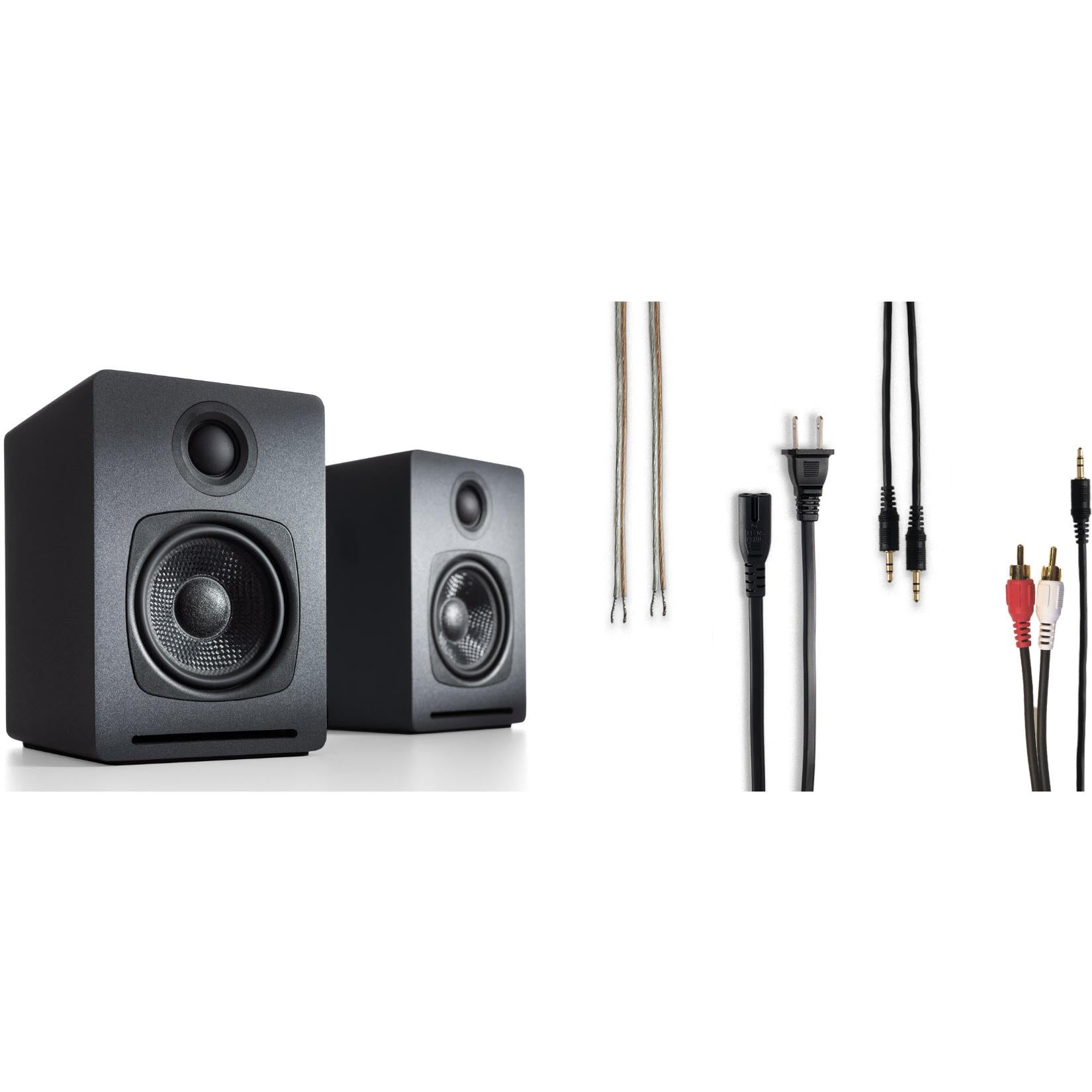 Audioengine A1 Wireless Bookshelf Speakers (Dark Grey)