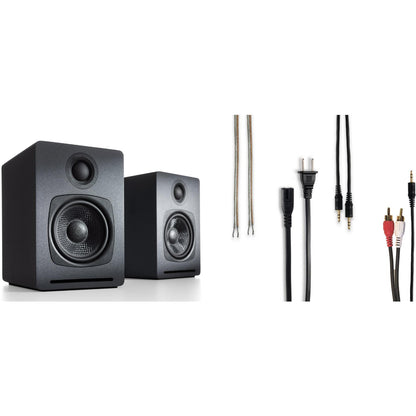 Audioengine A1 Wireless Bookshelf Speakers (Dark Grey)