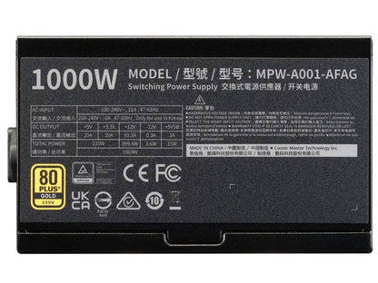 Cooler Master Elite Gold 1000W ATX 3.1 Fully Modular Power Supply