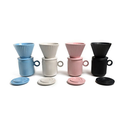Coffee Culture 320ml Ceramic Coffee Pour Over Mug/Dripper with Filter Set (Black)