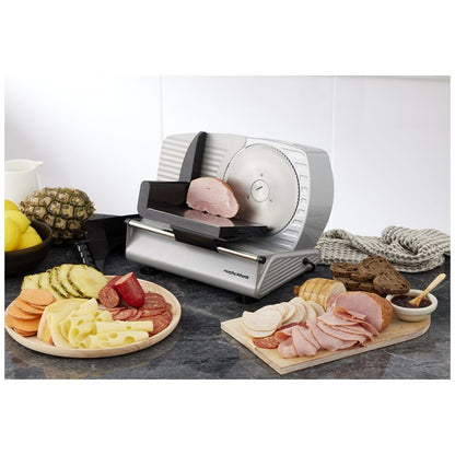 Morphy Richards Electric Food Slicer 200W DC Motor Stainless Steel (Silver)