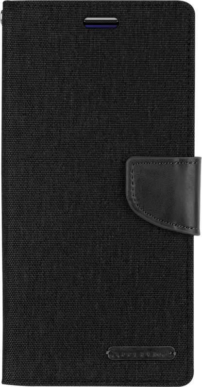 Goospery Canvas Diary For Galaxy A42 5G - Black