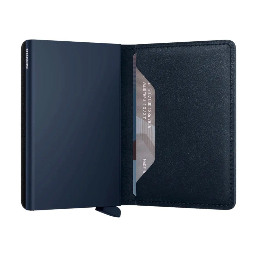 Secrid Slimwallet Compact RFID Travel Men's Wallet w/Card Holder Navy