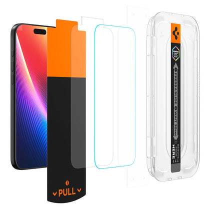 Spigen Apple iPhone 17 Pro GLAS.tR EZ Fit Pro 2PCS Glass Screen Protector - Clear