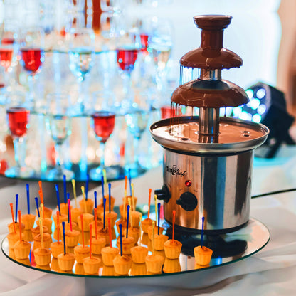 Total Chef 3 Tier Chocolate Fondue Fountain 680g Capacity, Stainless Steel