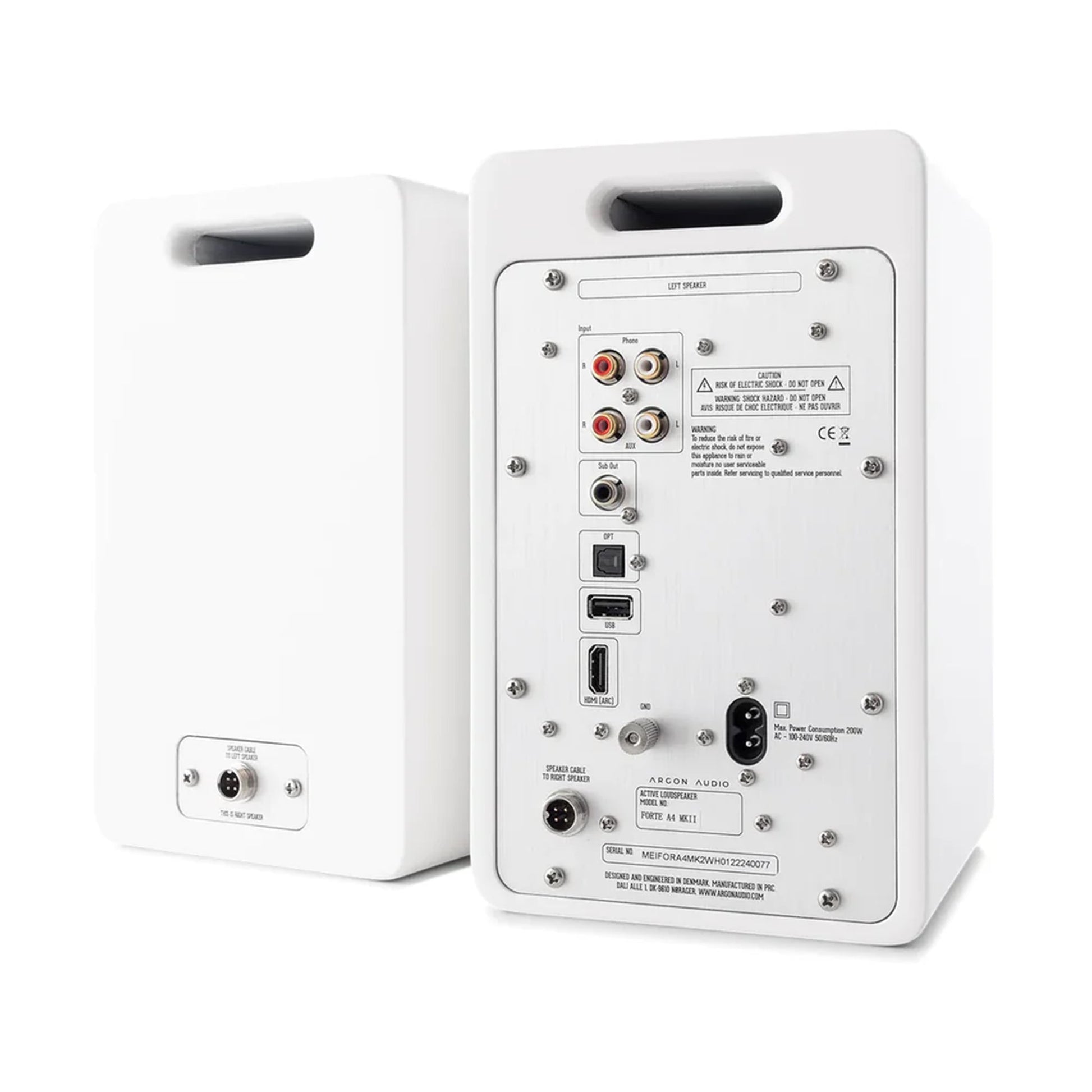 Argon Audio FORTE White A5 MK2 Bookshelf Speakers