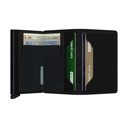 Secrid Slimwallet Compact RFID Slim Matte Leather Card Protector Wallet Black