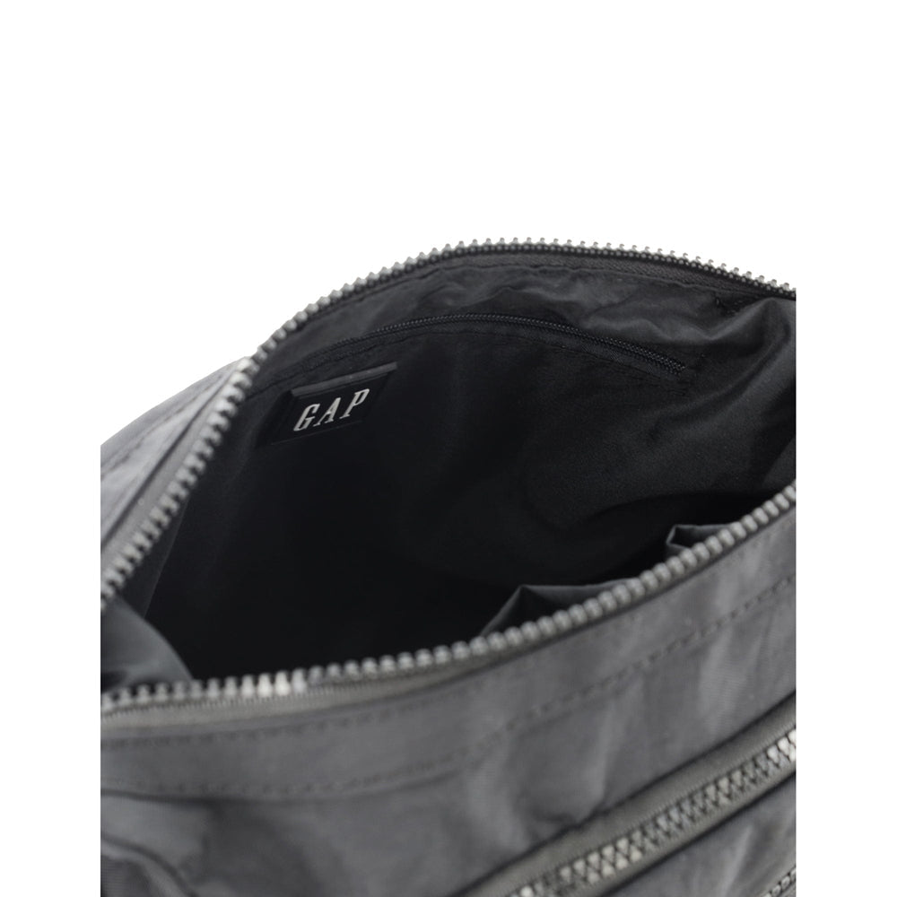 GAP Unisex Nylon Shoulder Crossbody Bag w/ Secure Zip 29x22cm Black
