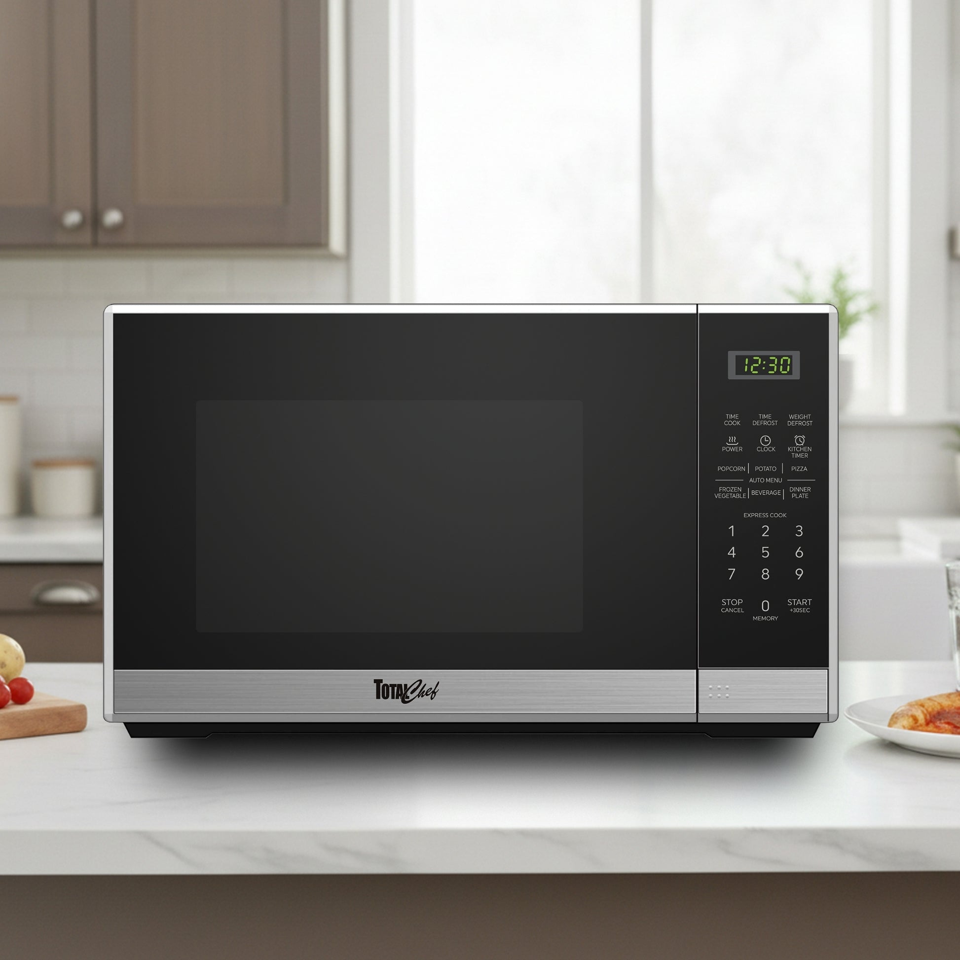 Total Chef 1100W Microwave Oven 34L Black