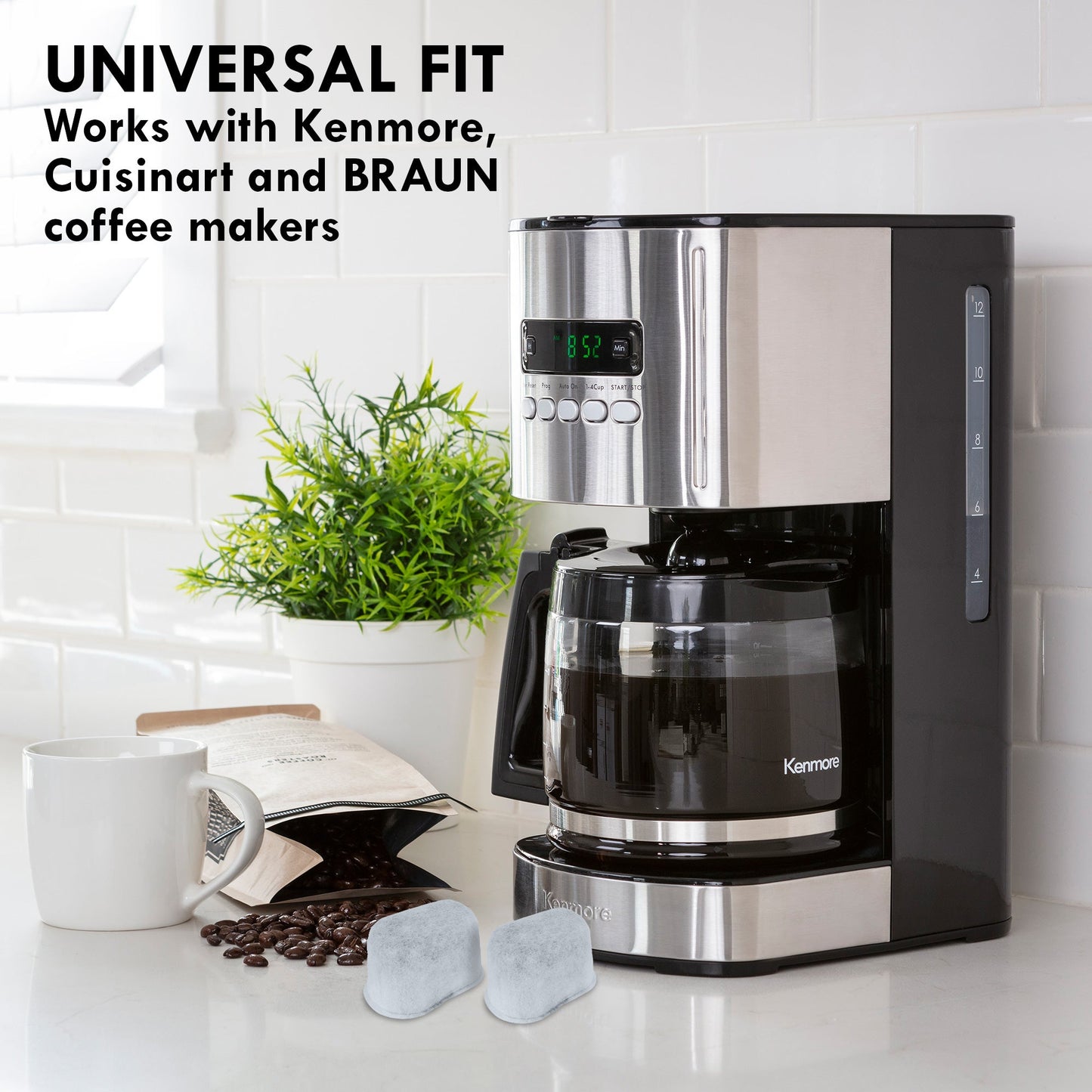 Kenmore 12-Pack Universal Coffee Water Filter White