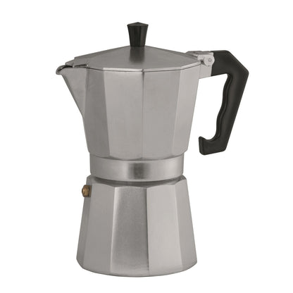 Avanti 3 Cup Classic Pro Espresso Coffee Maker Percolator - Silver | Moka Pot | Safety valve, Silicon Gasket, With Manuals