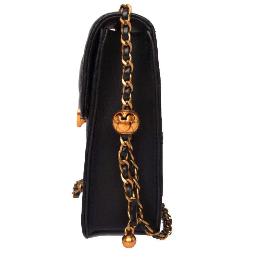 Disney Mickey Quilted Utility Shoulder Bag - Black
