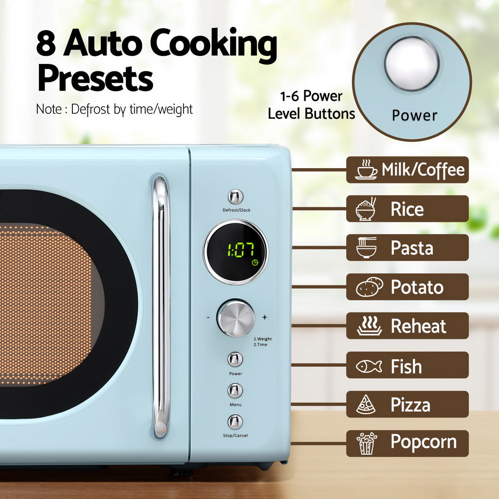 Devanti 20L Microwave Oven 700W (Blue)