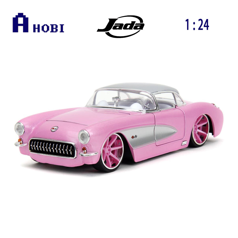 Jada 1:24 Scale Pink Slips Chevrolet Corvette 1957 Diecast Car Toy Model