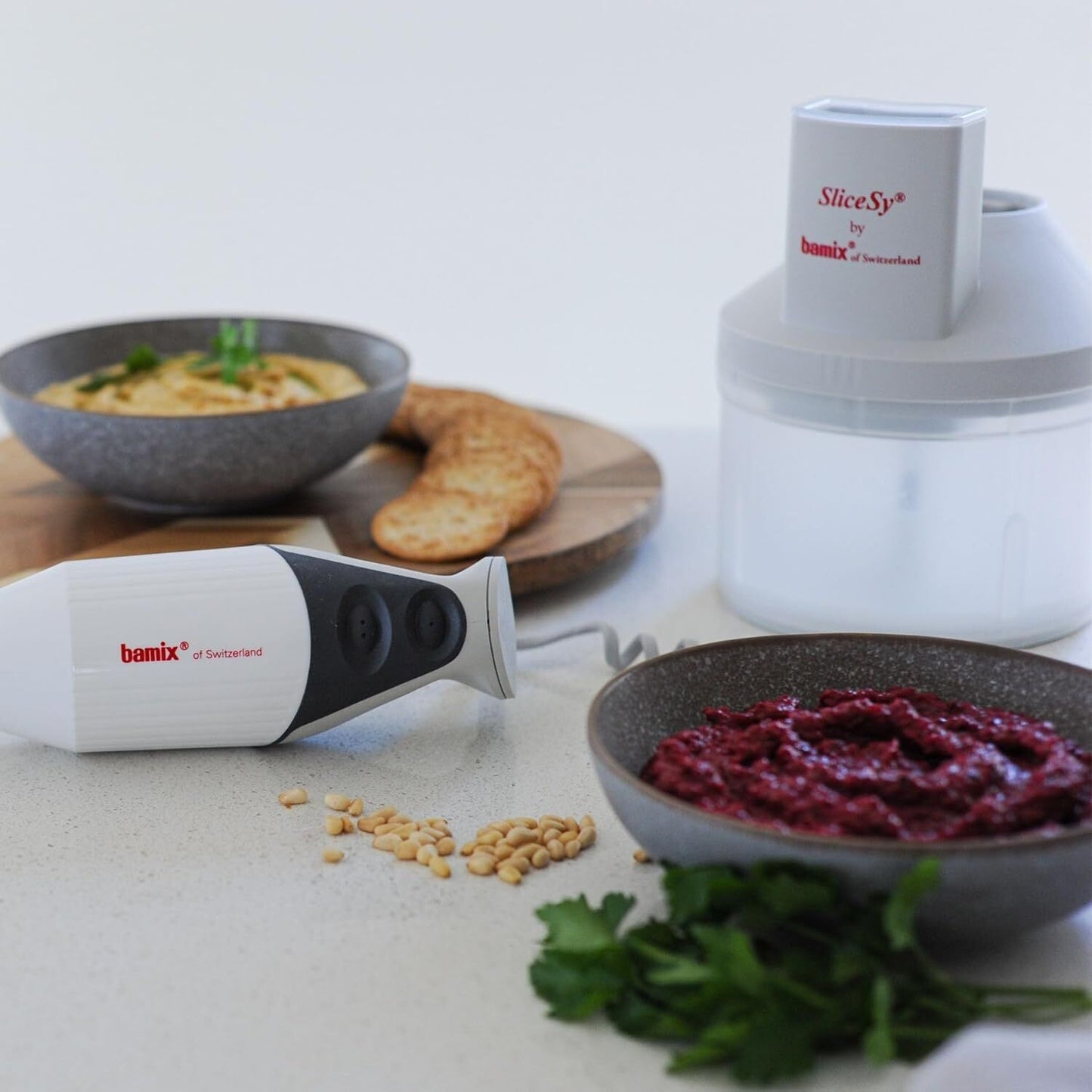 Bamix SwissLine Superbox Immersion Blender (Light Grey)