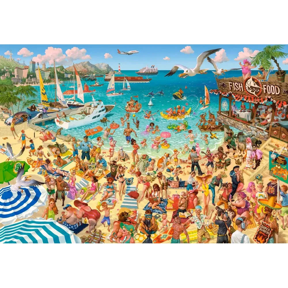Castorland 1000-Pieces Fun By The Sea Puzzle