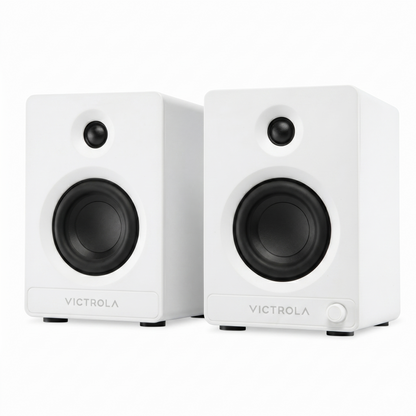 Victrola Tempo Bookshelf Speakers - White