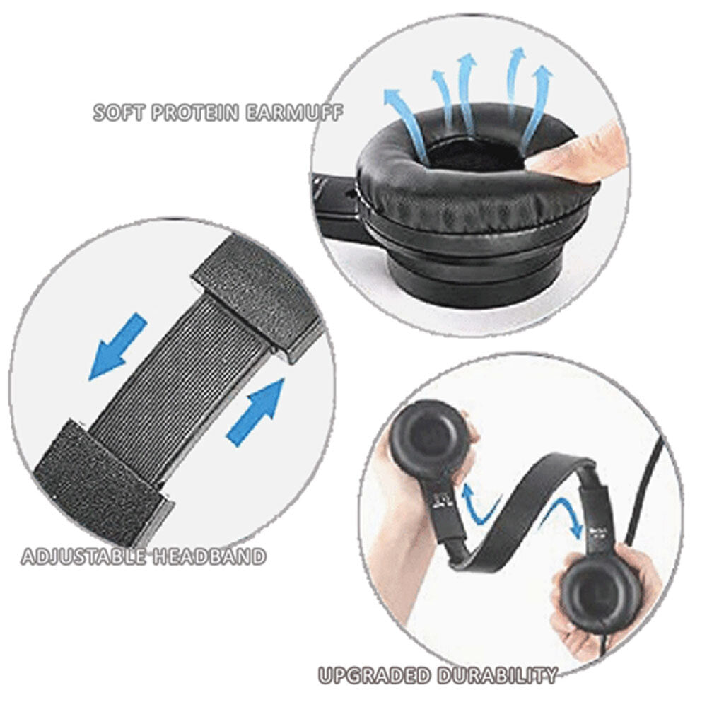 Sansai USB On Ear Headset with Microphone (Black)