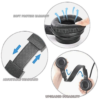 Sansai USB On Ear Headset with Microphone (Black)