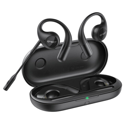 EMeet AirFlow Wireless Open-Ear Bluetooth Wireless Earbuds Rechargeable Black