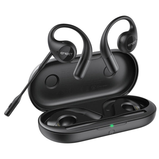 EMeet AirFlow Wireless Open-Ear Bluetooth Wireless Earbuds Rechargeable Black