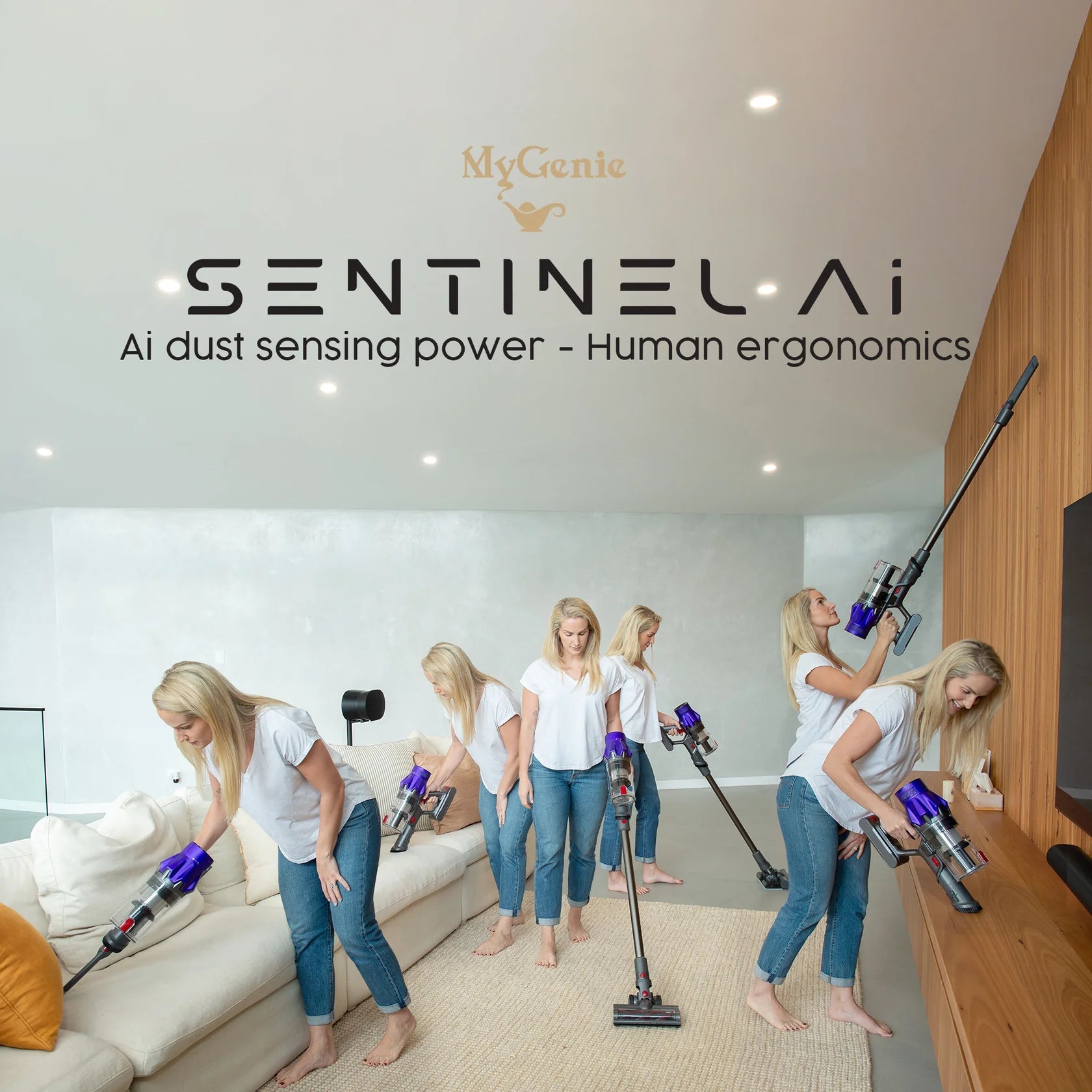 My Genie Sentinel Ai Pro Stick Vac With Mop (Grey)