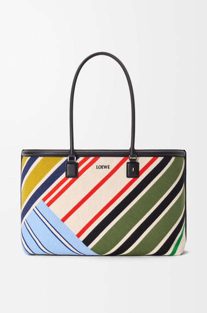 Large Verano tote in embroidered canvas