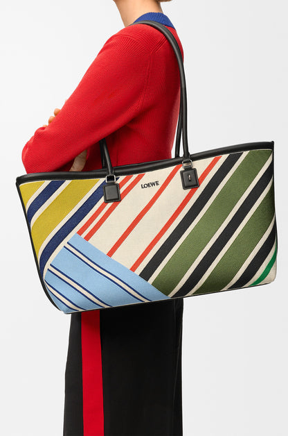 Large Verano tote in embroidered canvas