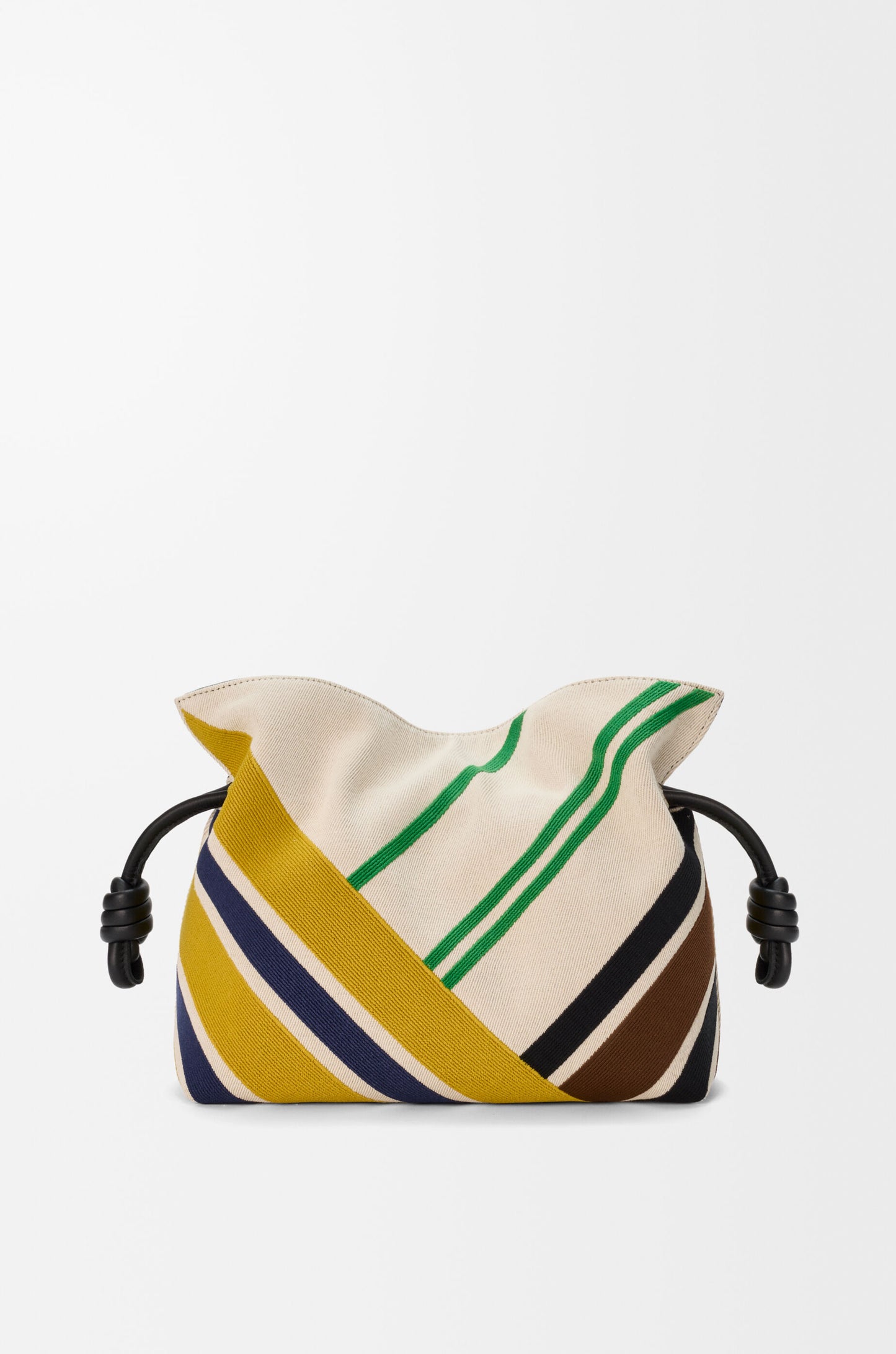 Medium Flamenco clutch in embroidered canvas
