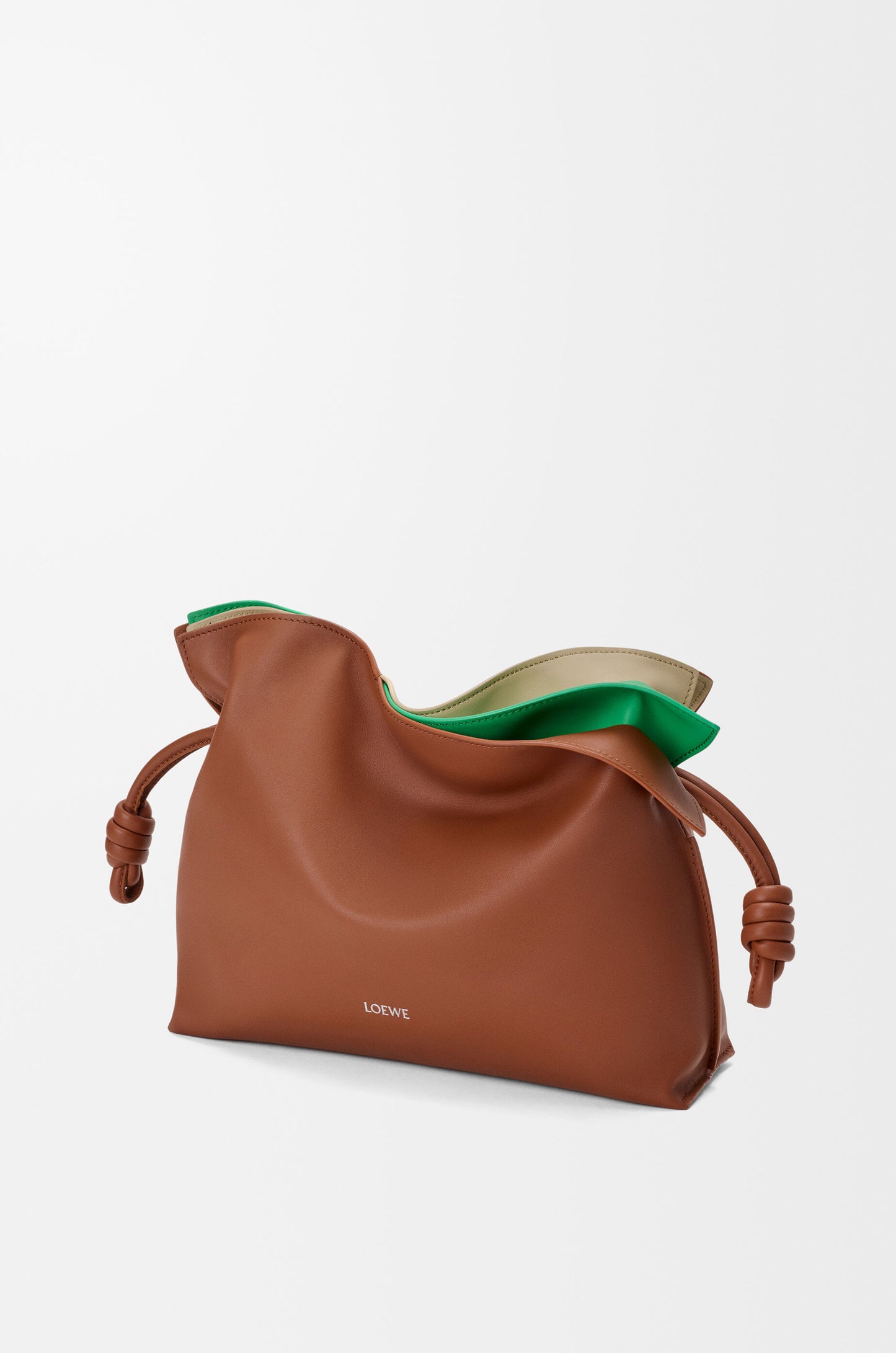 Medium layered Flamenco clutch in nappa calfskin