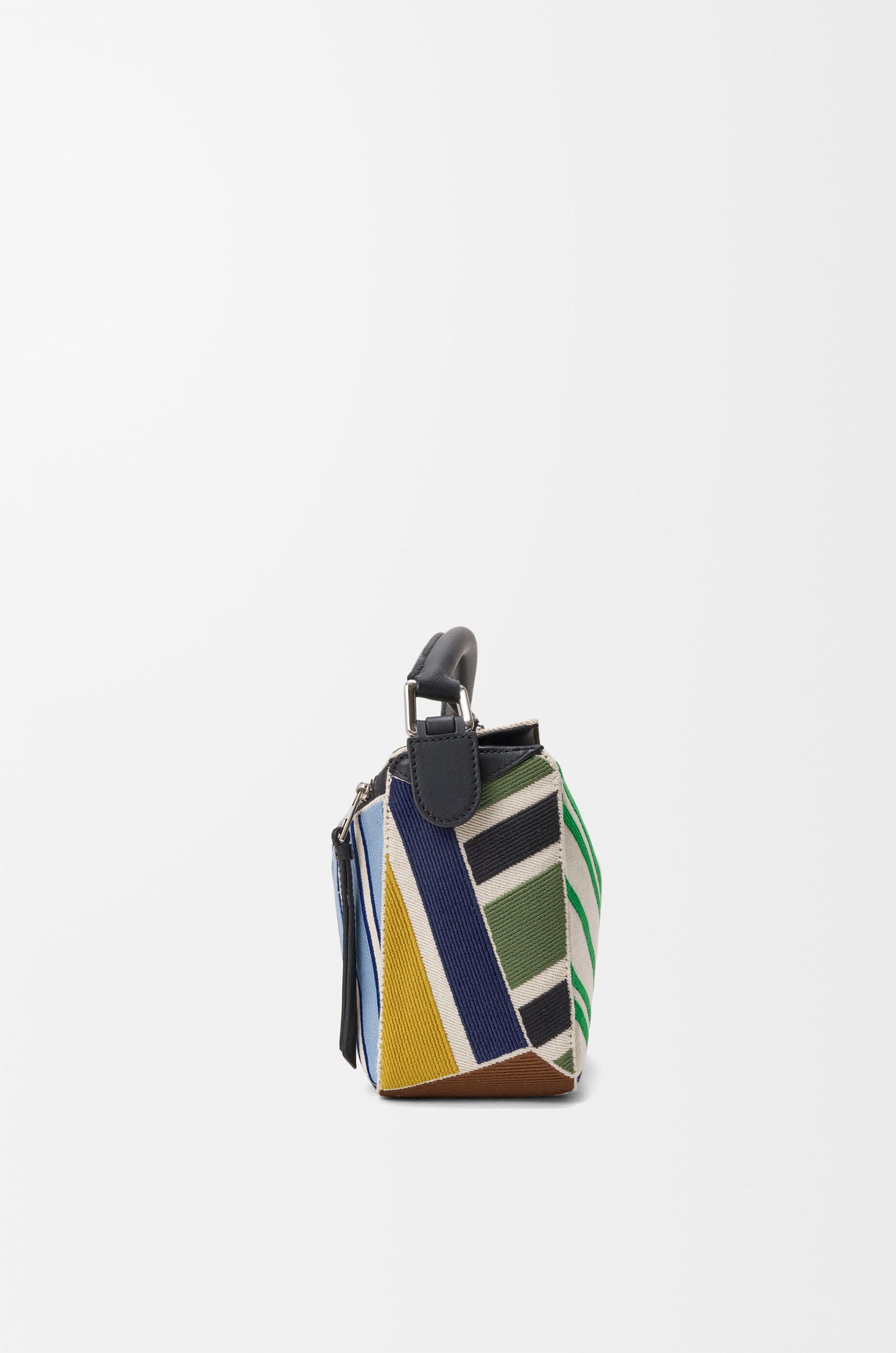 Small Puzzle bag in embroidered canvas