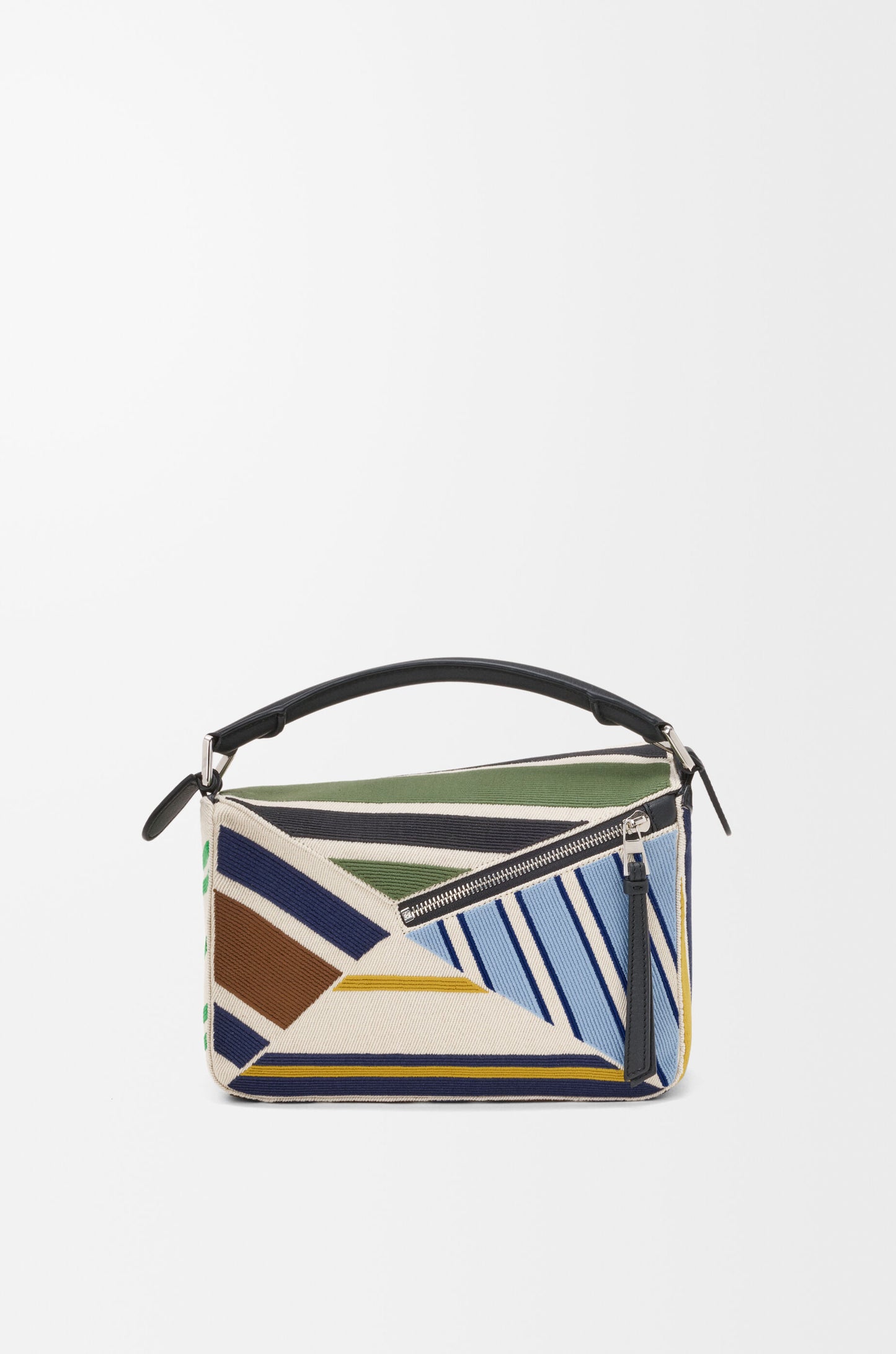 Small Puzzle bag in embroidered canvas