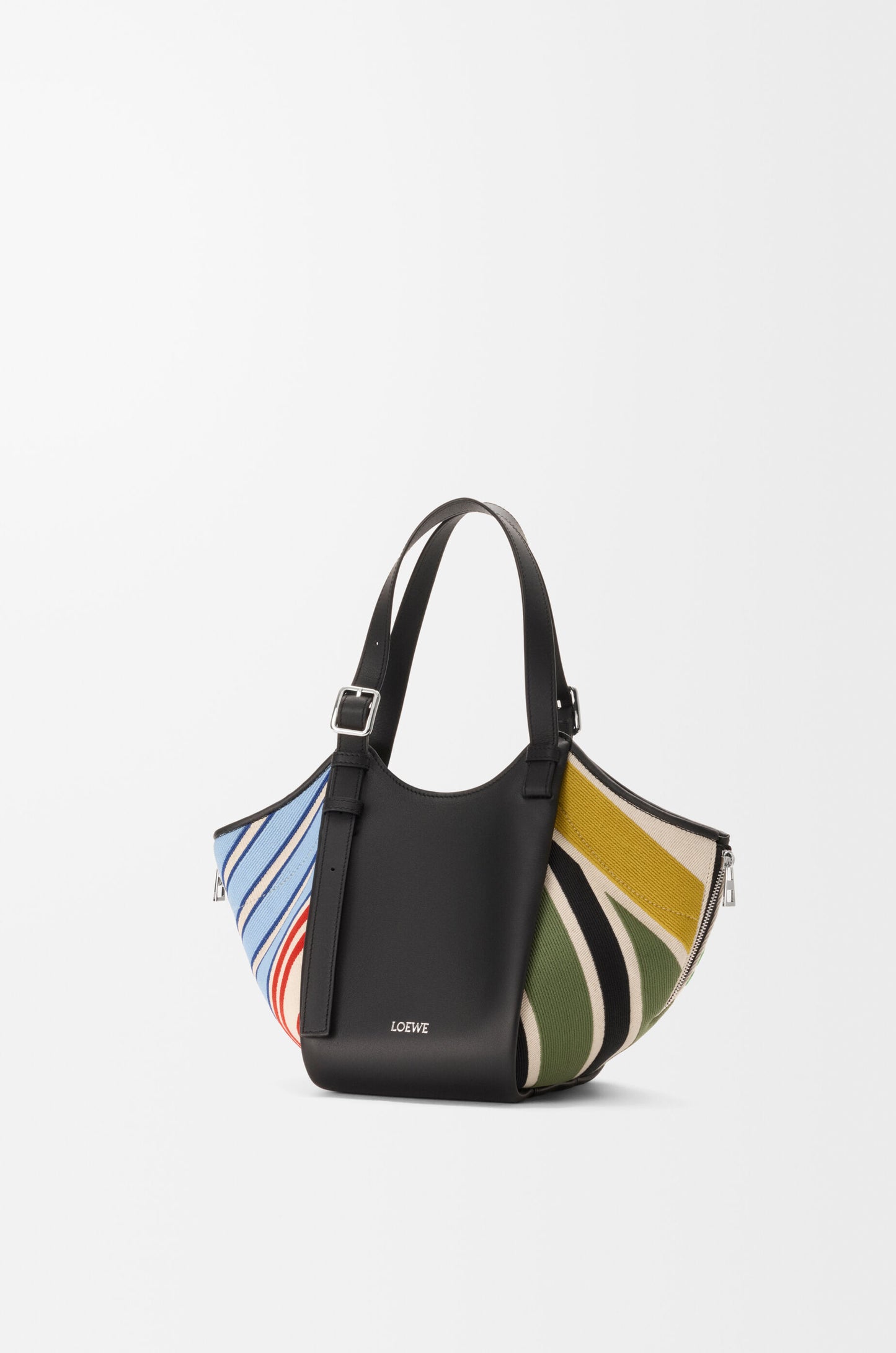 Hammock Flip bag in embroidered canvas and calfskin