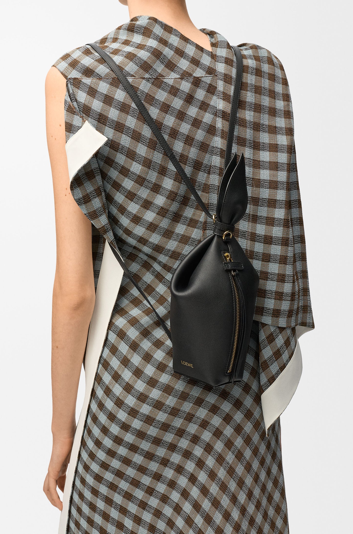 Scarf backpack in smooth calfskin