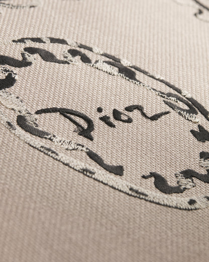 Dioriviera Medium Dior Book Tote with Strap Beige Dior Painted Ribbon Embroidery