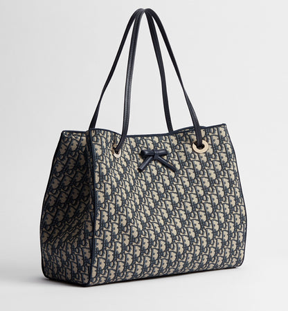 Medium Dior Promenade Shopping Bag Blue Dior Oblique Jacquard