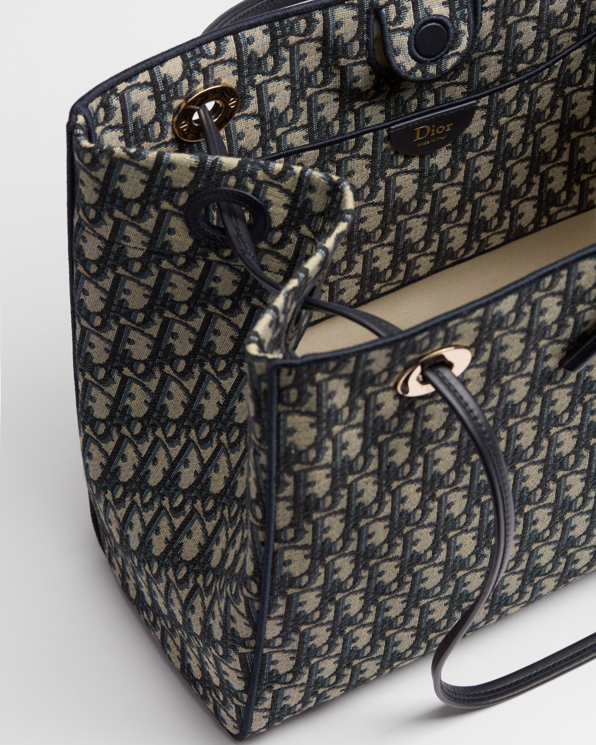 Medium Dior Promenade Shopping Bag Blue Dior Oblique Jacquard