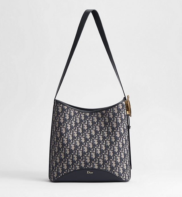Medium Dior Médaillon Bucket Bag Blue Dior Oblique Jacquard
