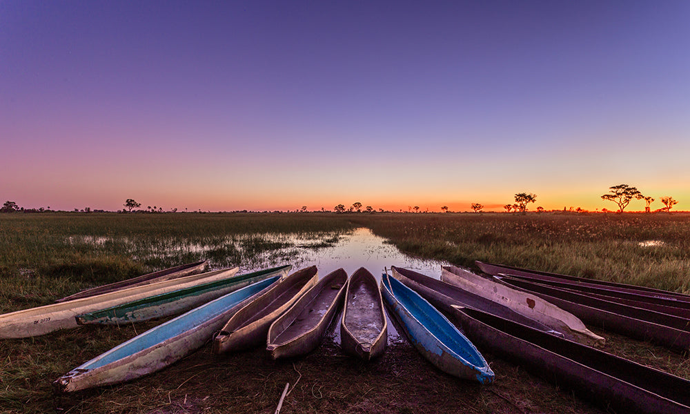 Mokoro on the Okavango Delta, Botswana