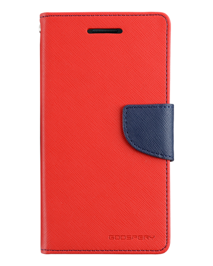 Goospery Fancy Diary for iPhone X/XS - Red/Navy