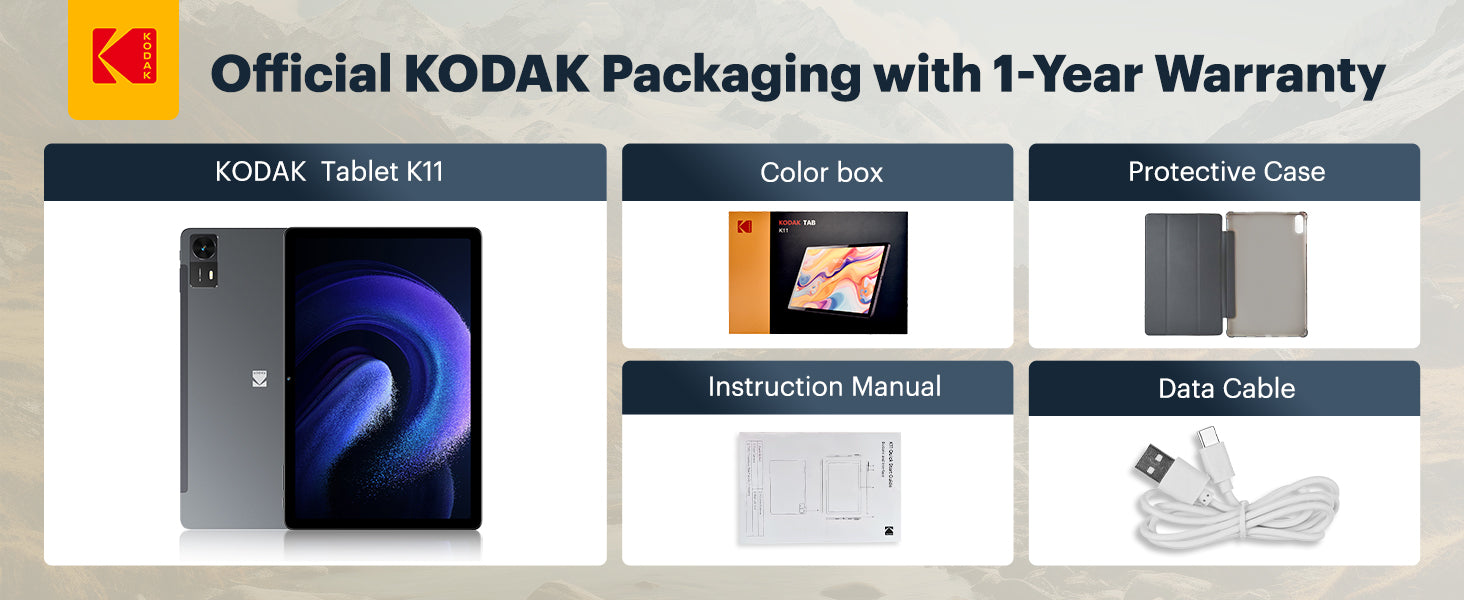 KODAK K11 10.1" Business Tablet 128GB Smart Storage