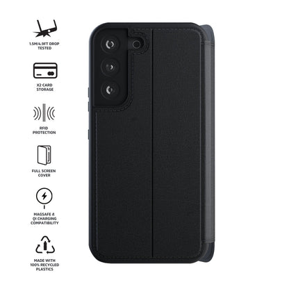 3sixT SlimFolio Case in Black - Samsung GS24, GS24+, GS24 Ultra