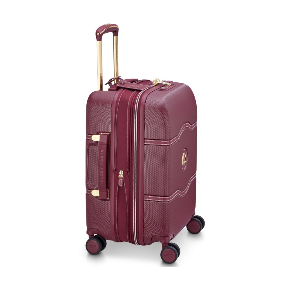 Delsey Chatelet Air 2.0 Carry On 4 Wheel Suitcase with TSA Lock Burgundy 55 cm