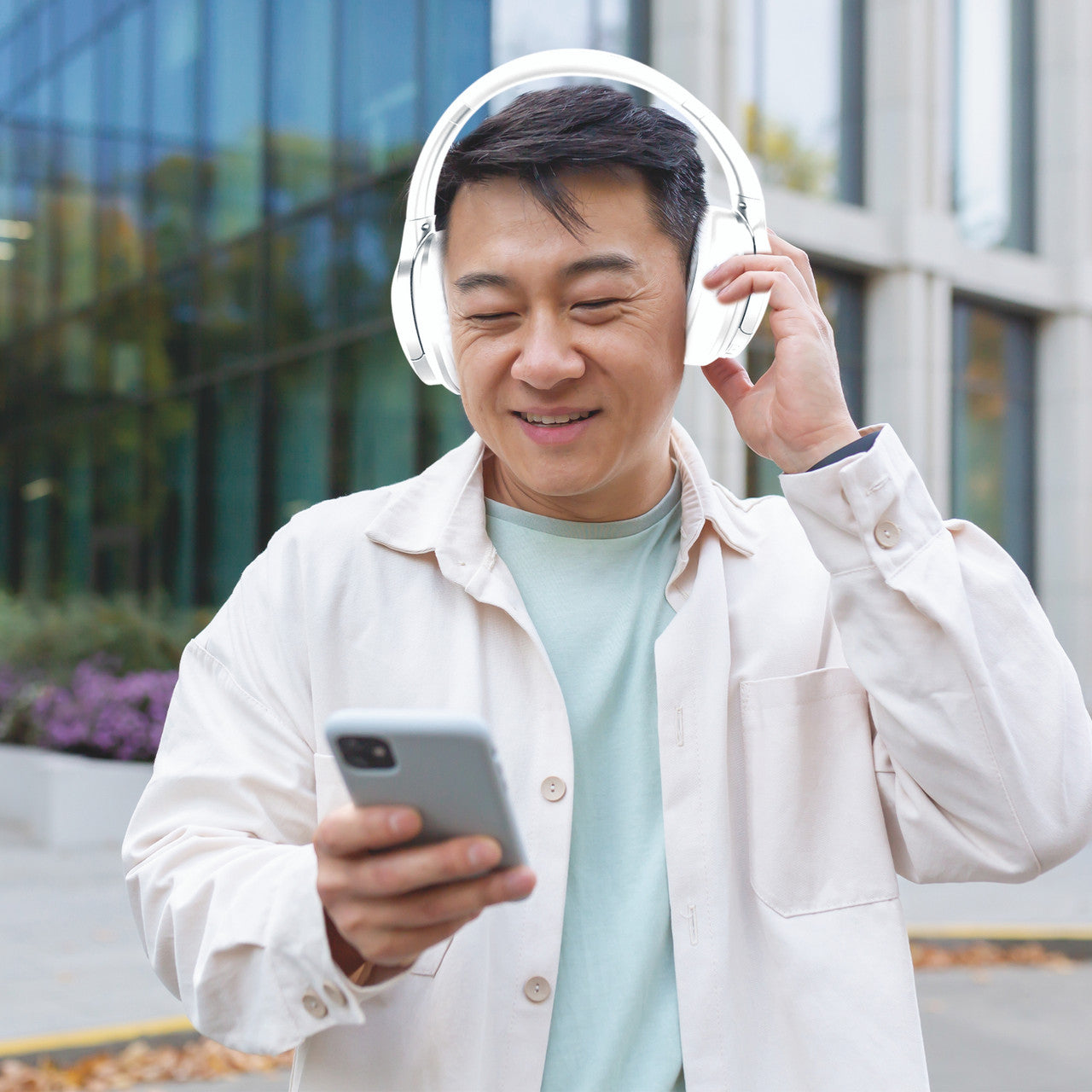 Laser ANC Bluetooth Headphones (White)