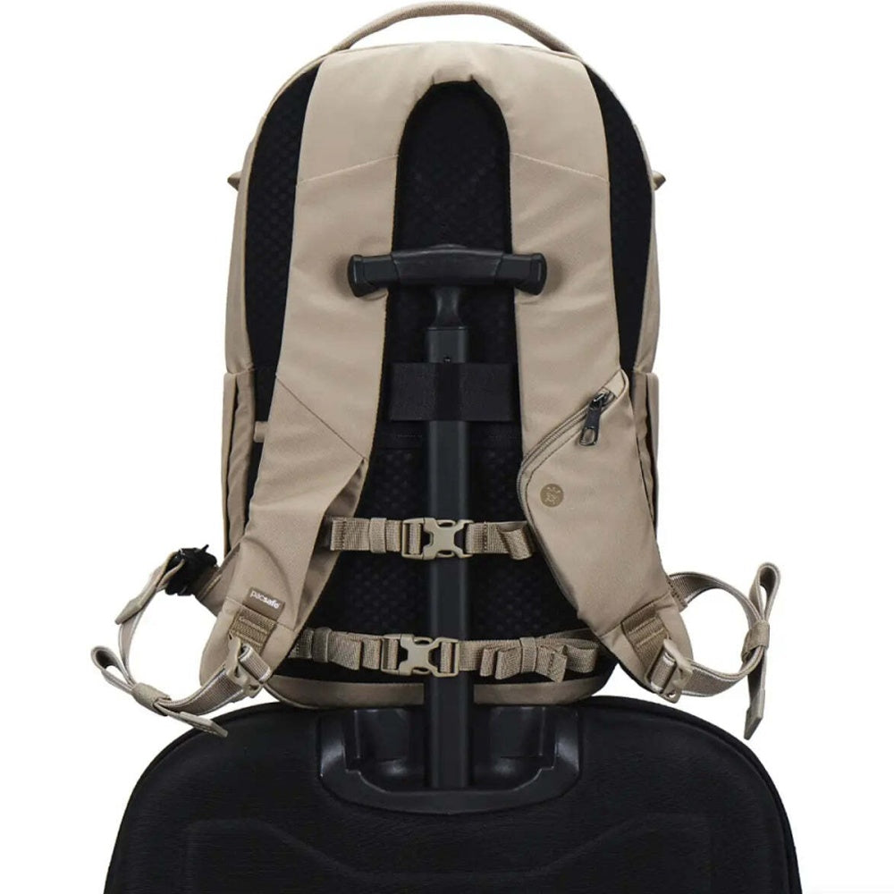 Pacsafe V Tour Anti-Theft RFID Blocking Secure 16" Laptop Backpack Beige