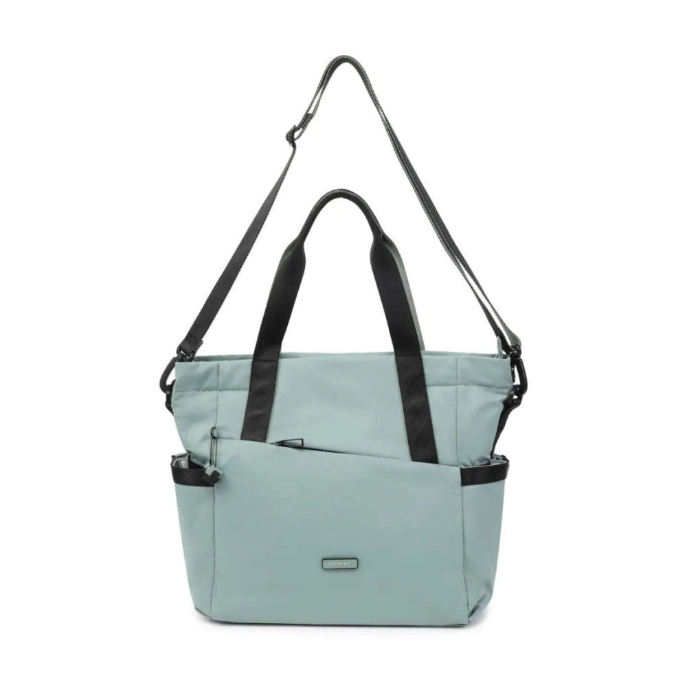 Hedgren Galactic Shoulder Tote Bag Water Repellent Polyester Green Milieu